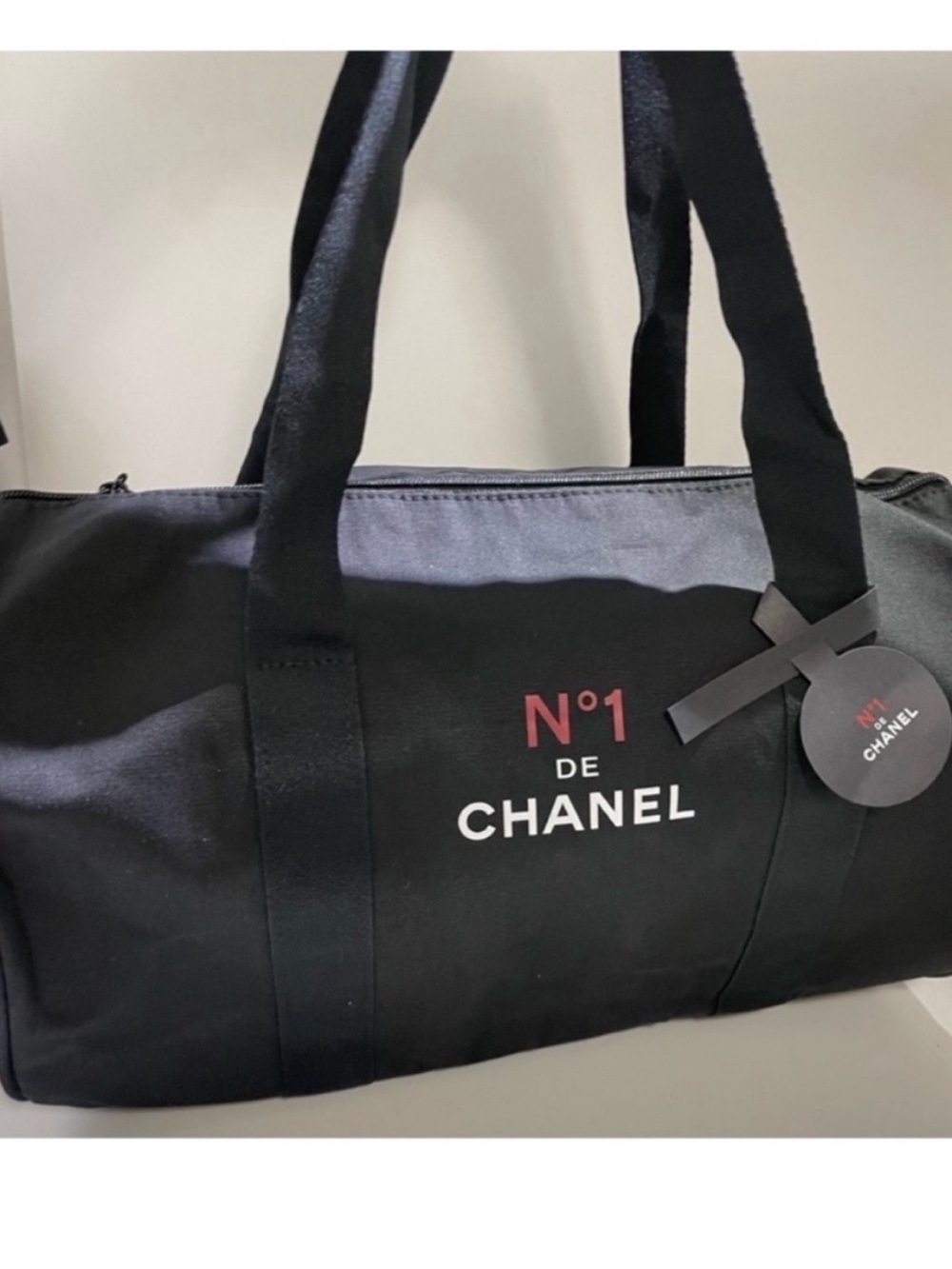 Chanel beauty No.1 black canvas bag